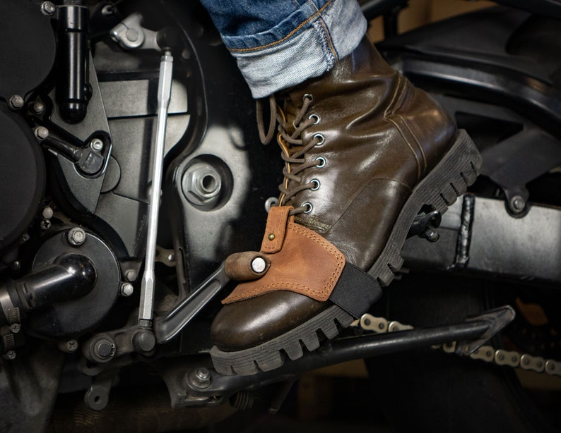 Boot Protector Motorcycle Shifter Boot Protector Leather Etsy