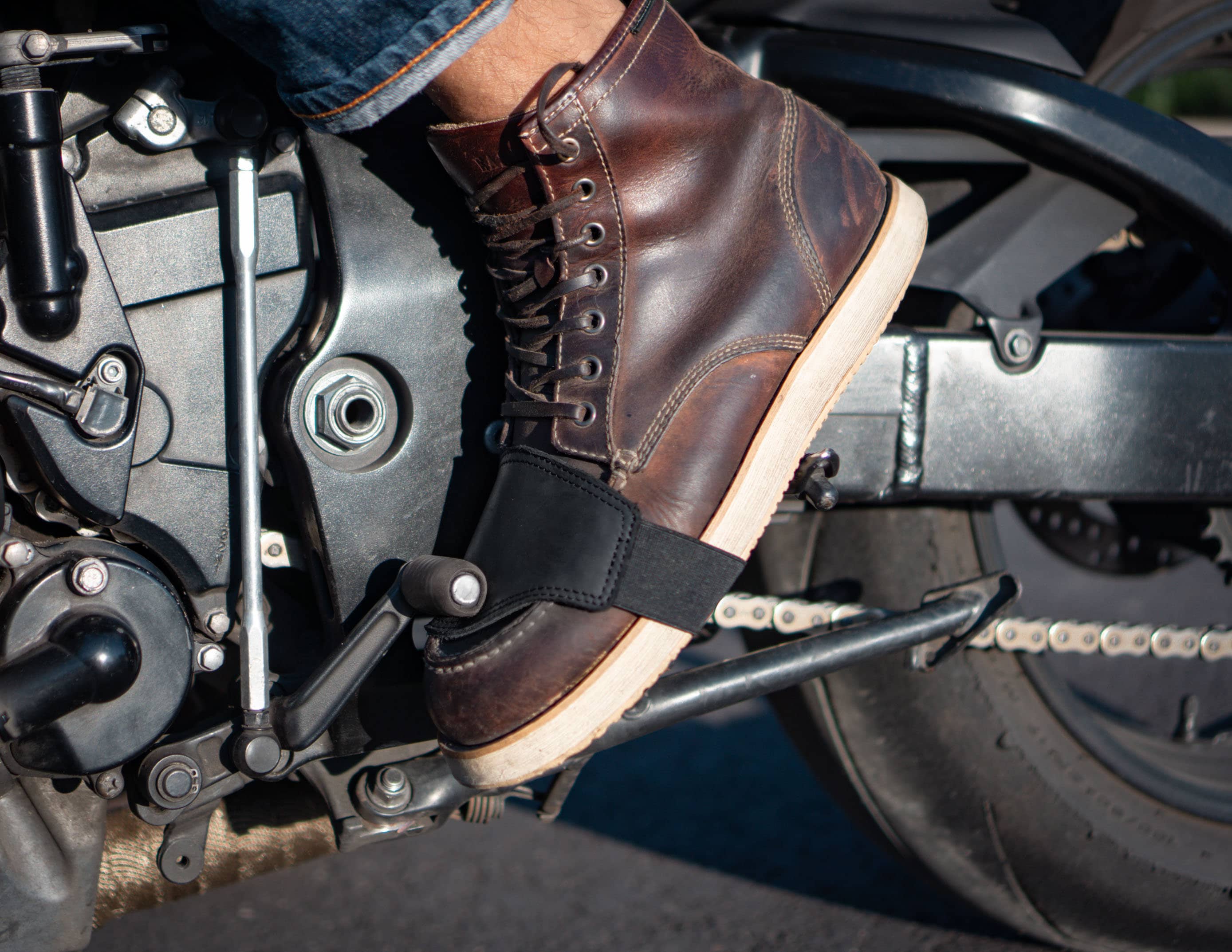 ELCYCO Protector de zapatos de motocicleta para moto, funda protectora para  moto, protector de dedo del pie, accesorios para hombre y mujer, botas de