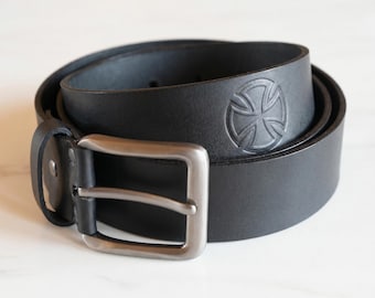 Personalized Leather Belt Men | Engraved Belt Gift for Him | Gift for Dad | Husband Gift | Handmade Full Grain Leather Belt