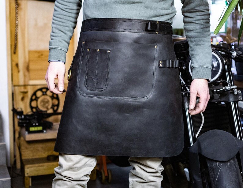 Leather Half Apron Waist Leather Apron Tattoo Artist Leather Etsy
