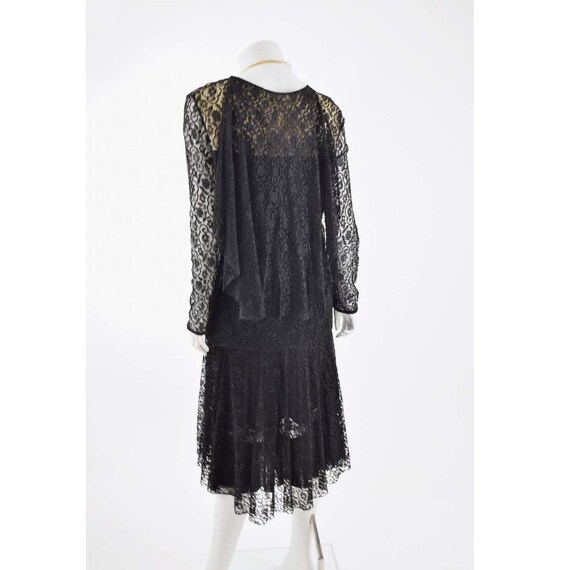 1920s Black Lace Evening Dress-Roaring 20s Cockta… - image 6