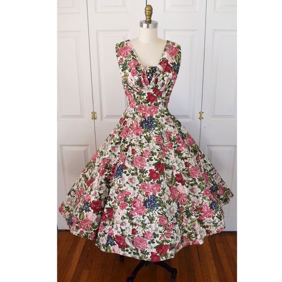 floral 50s dress