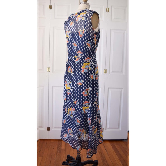 1930s Semi Sheer Floral Dress-30s Lawn Party Dres… - image 6