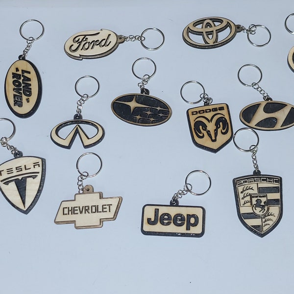 Car Logo Keychain Etsy