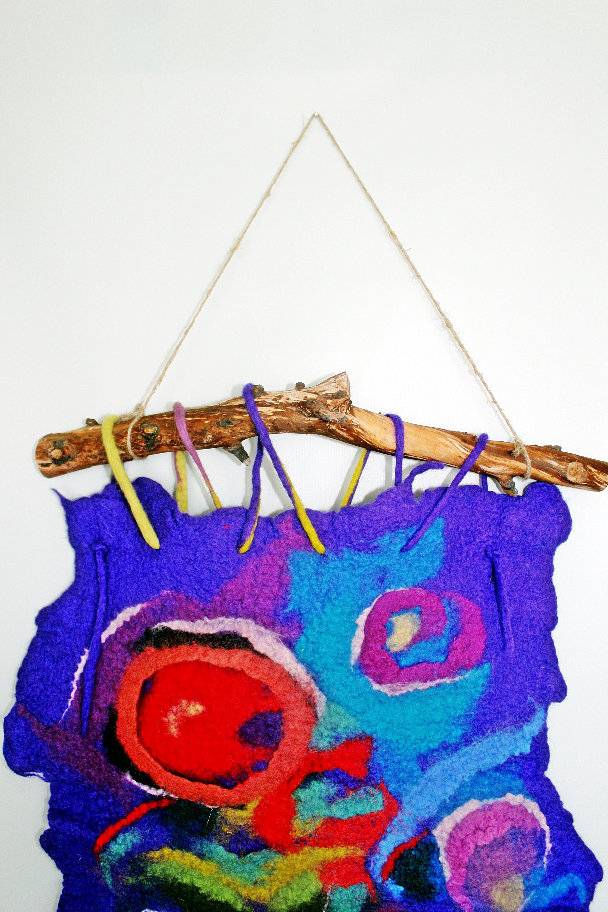 Felt Wall decor Panels decor for wall home decor Blue mural Etsy