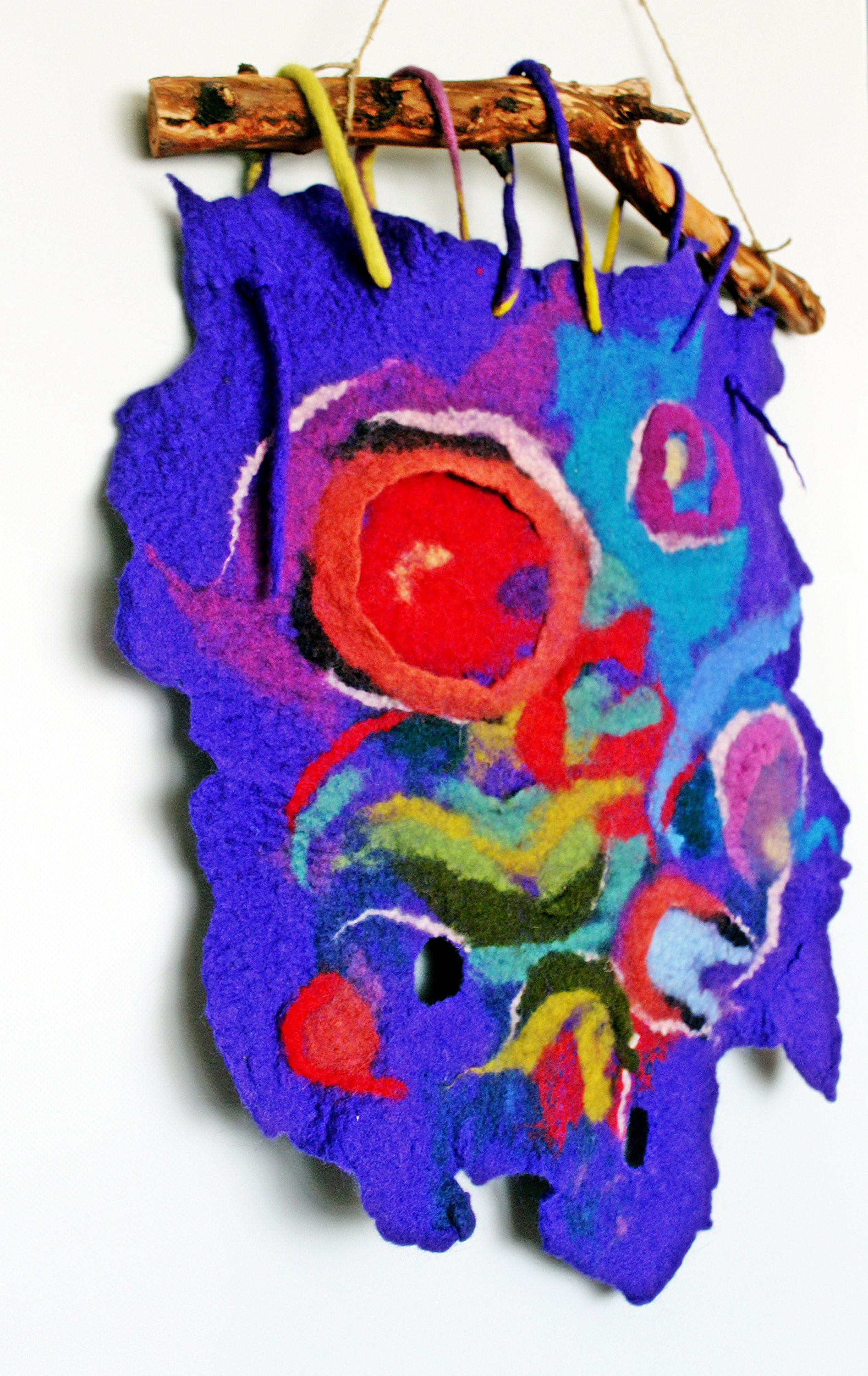 Felt Wall decor Panels decor for wall home decor Blue mural Etsy