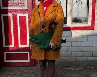 Filztasche Krokodil