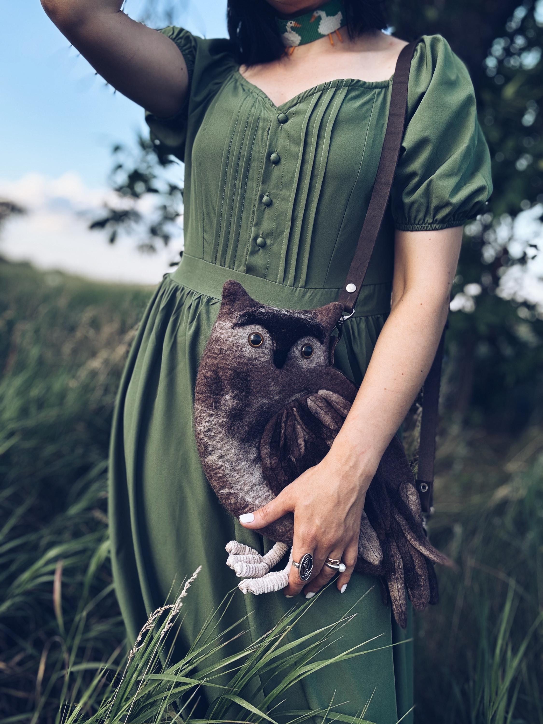 Felted bag owl