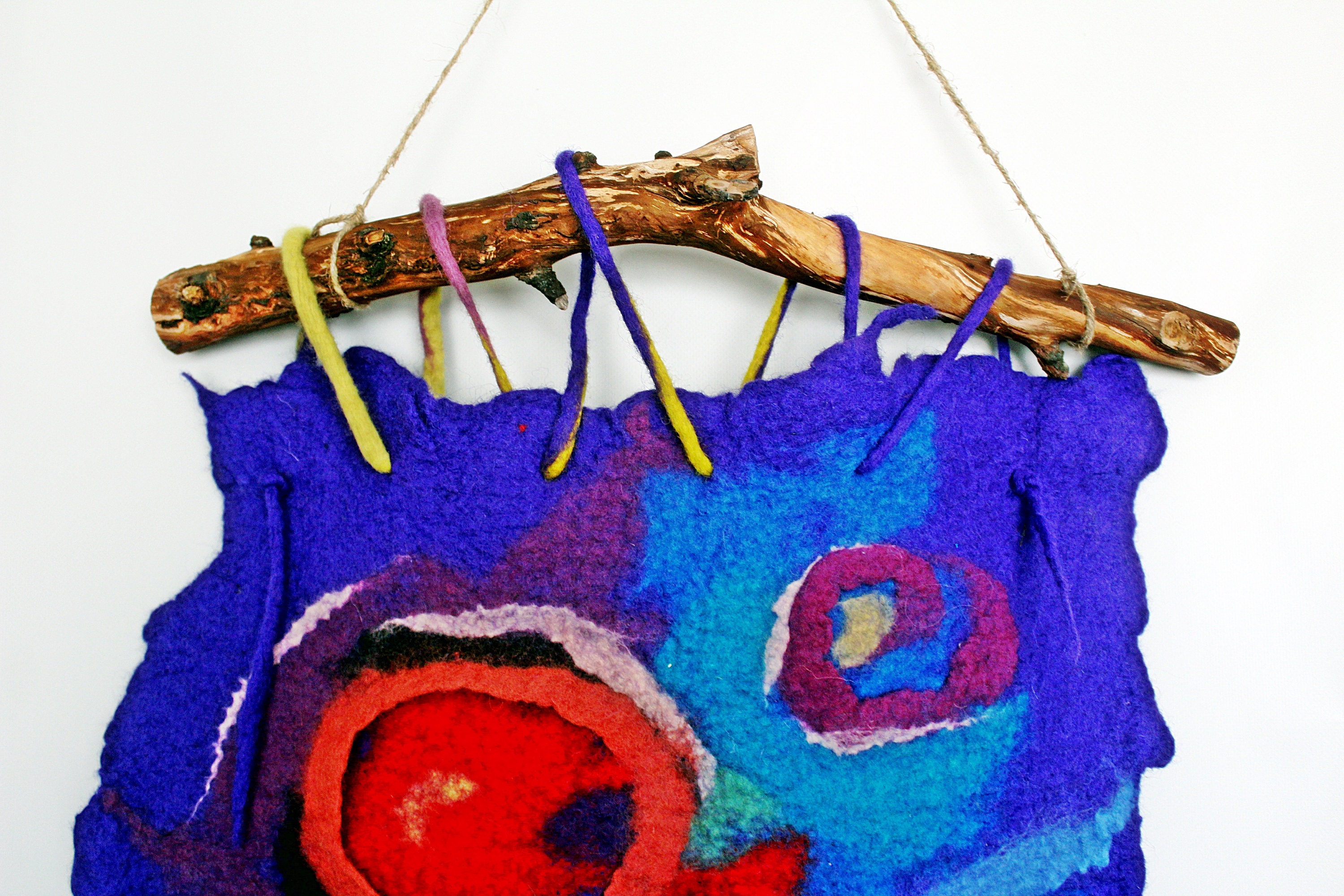 Felt Wall decor Panels decor for wall home decor Blue mural Etsy