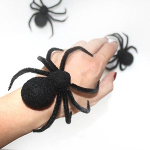 Set felted spiders Needle felted spider Halloween decor Halloween Gift HALLOWEEN SPIDER Black spider