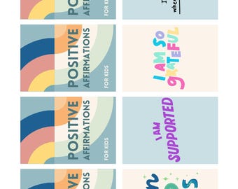 Kids Affirmation Cards: Positive Flashcards for Classroom & Home (Digital Download)