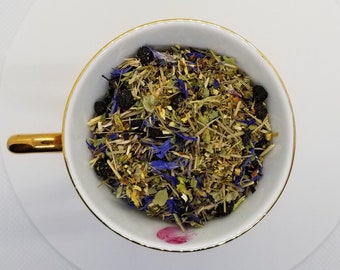 Sea of Tears - Alice in Wonderland, Blue Tea, Green Rooibos, Maqui Berry, Butterfly Pea Flower, Cornflower, Lemongrass, Marshmallow Leaf