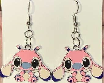 Engel van Lilo en Stitch Ohana Dangle Oorbellen legering metalen haken