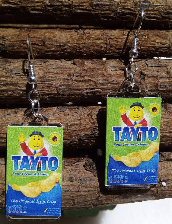 Tayto Irish Crisps Lovers Pub Food Funky Fun Earrings w Pure Etsy