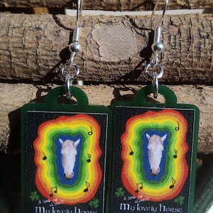 My Lovely Horse Father Ted Eurovision Song Contest Sax Solo Earrings with Pure Sterling Silver hooks