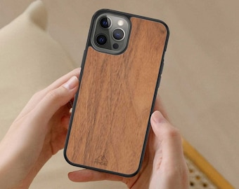 Wood Phone Case - European Walnut / for iPhone Phone Models / All Natural, Eco Friendly, Unique Gift / FREE Shipping Worldwide