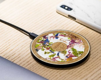 Wireless Charger With Organic and Wood Materials / iPhone, Samsung, Huawei, Google Pixel / FREE Shipping Worldwide / MMORE