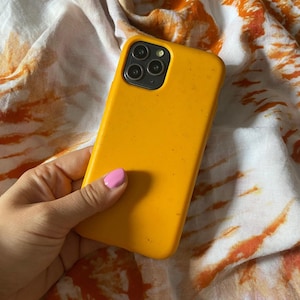 Custodia per telefono biodegradabile - Arancione / Modelli di telefono iPhone / Sostenibile, ecologico, compostabile / Spedizione GRATUITA in tutto il mondo