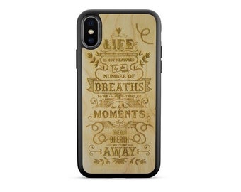 Wood Phone Case - Engraved The Meaning / All Natural, Eco friendly, Sustainable / iPhone, Samsung, Google Pixel, Huawei / FREE Shipping