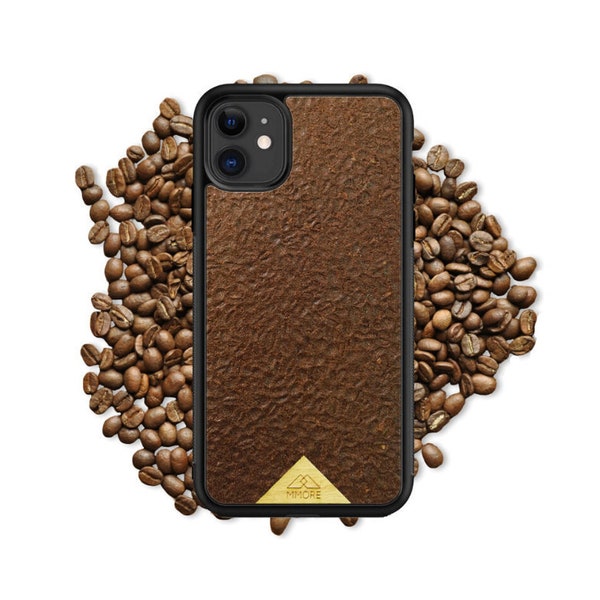 Organic Pressed Coffee Beans Phone Case / Eco Friendly, Sustainable, Unique / iPhone 15 14 13 12 11 Pro Plus Max Mini SE3 SE2 8 7 6 6S