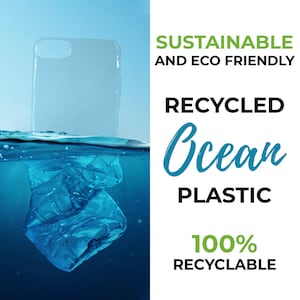 Transparante telefoonhoes van gerecycled oceaanplastic / iPhone-telefoonmodellen / Duurzaam, milieuvriendelijk / GRATIS verzending wereldwijd