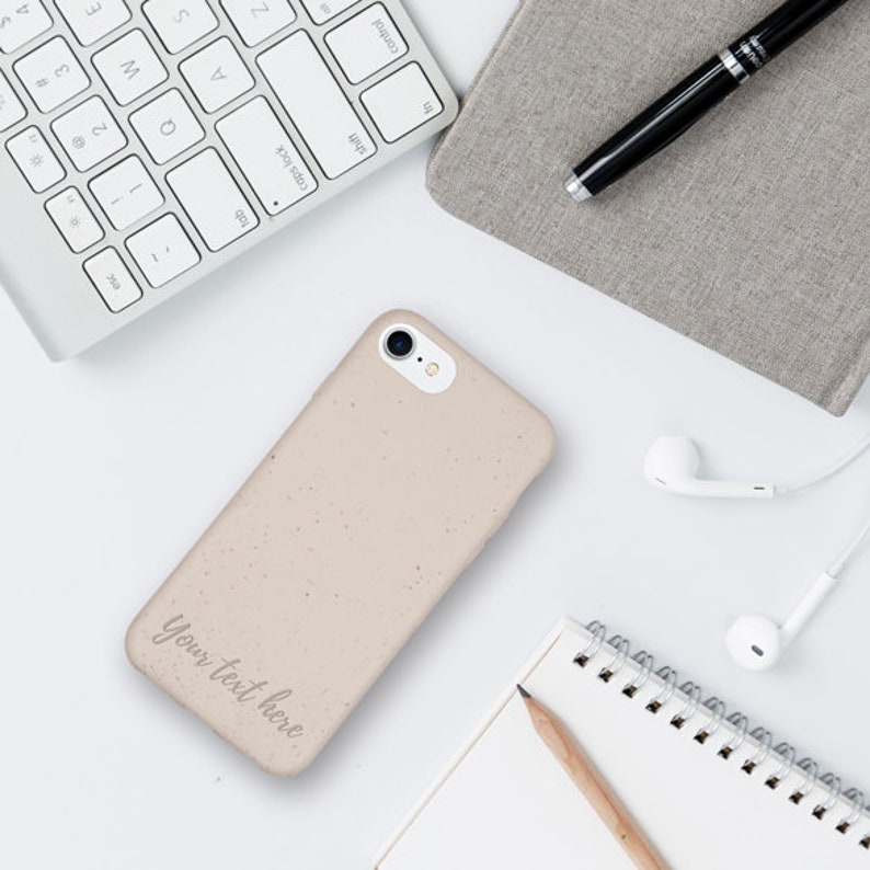 Office flatly of personalized compostable phone case