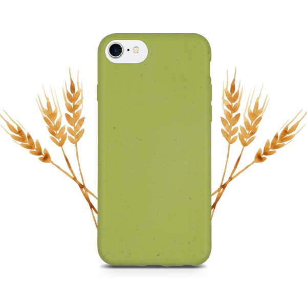 Biodegradable Eco friendly Phone Case Apple Green /  iPhone SE3 SE2 8 7 6 6S / Sustainable Compostable Recyclable / FREE Shipping Worldwide