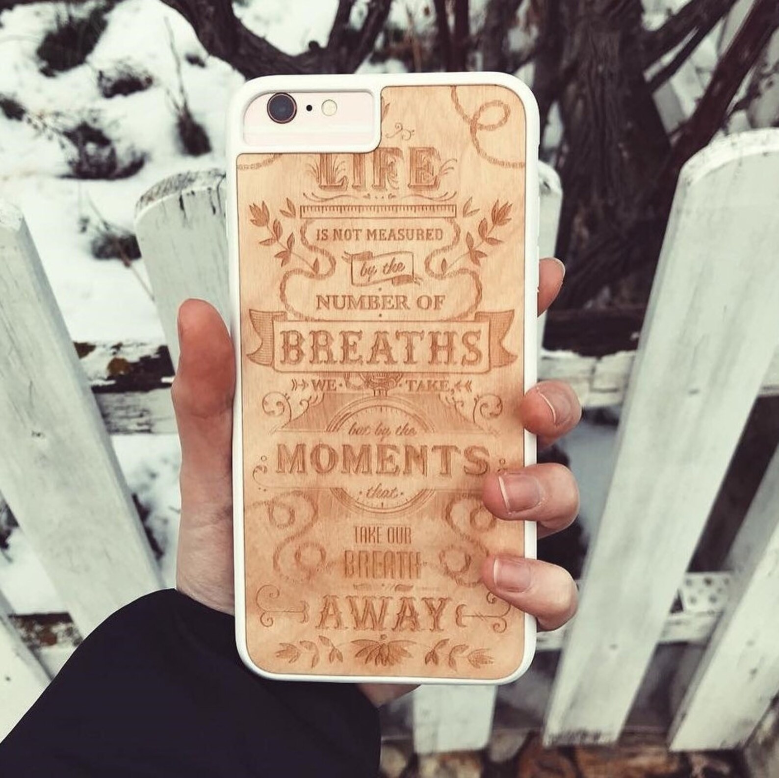 The Meaning WOODEN Phone Case / iPhone 6 7 8 Plus SE2020 X XS Etsy