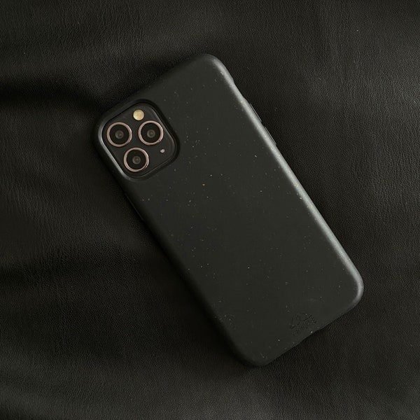 Biodegradable Compostable  Eco friendly Phone Case Black / iPhone 15 14 13 12 Pro Max Mini SE3 SE2 8 7 6 6S X XS / FREE Shipping