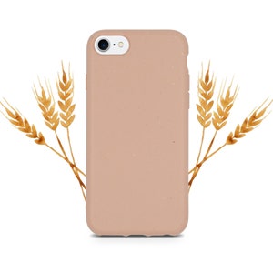 Custodia per telefono biodegradabile - Rosa pastello / iPhone X XS SE3 SE2 8 7 6 6S / Sostenibile, ecologica, compostabile / Spedizione GRATUITA in tutto il mondo