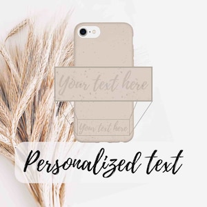 Custom Text White Compostable iPhone Case