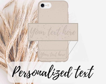 Personalized Biodegradable Phone Case - Natural White / Gift Sustainable Eco Friendly / iPhone 16 15 14 13 12 11 Pro Max Mini XR X XS 8 7 6