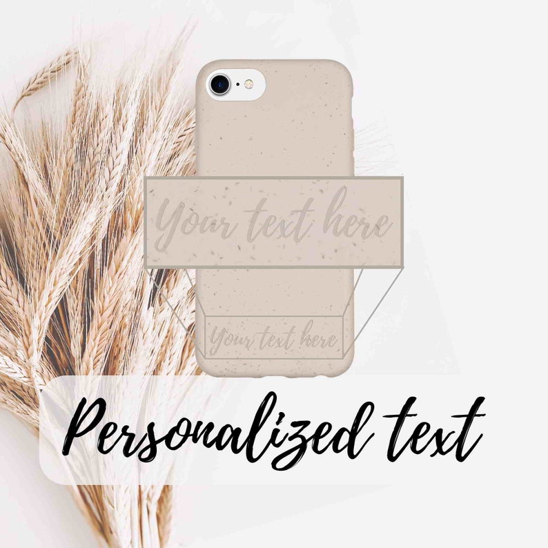 Custom Text White Compostable iPhone Case