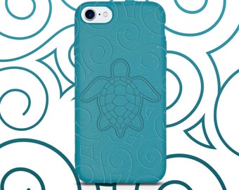 Ocean Turtle 100% Biodegradable Phone Case / iPhone 15 14 13 12 11 Pro Max SE2 SE3 8 7 6 6S X XS / Eco friendly, Compostable / FREE SHIPPING