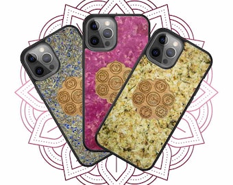 The Seven Chakra Yoga Symbols Phone Case - Organic Materials / iPhone, Samsung, Google Pixel / Sustainable, Recyclable, Eco Friendly