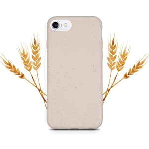 Biologisch afbreekbaar telefoonhoesje - natuurlijk wit / iPhone-telefoonmodellen / Duurzaam, milieuvriendelijk, composteerbaar / GRATIS verzending wereldwijd