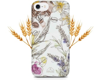 Biologisch afbreekbaar telefoonhoesje met aquarelbloemen – Milieuvriendelijke iPhone-cover
