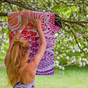 Tappetino yoga Mala IBRIDO &quot;Sunrise Mandala&quot;