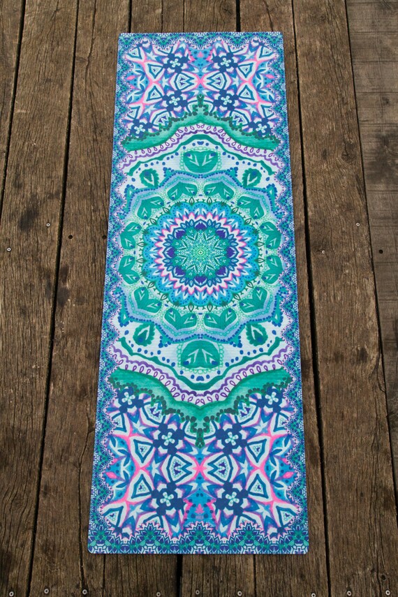 Mala Hybrid Yoga Mat Boho Green Etsy