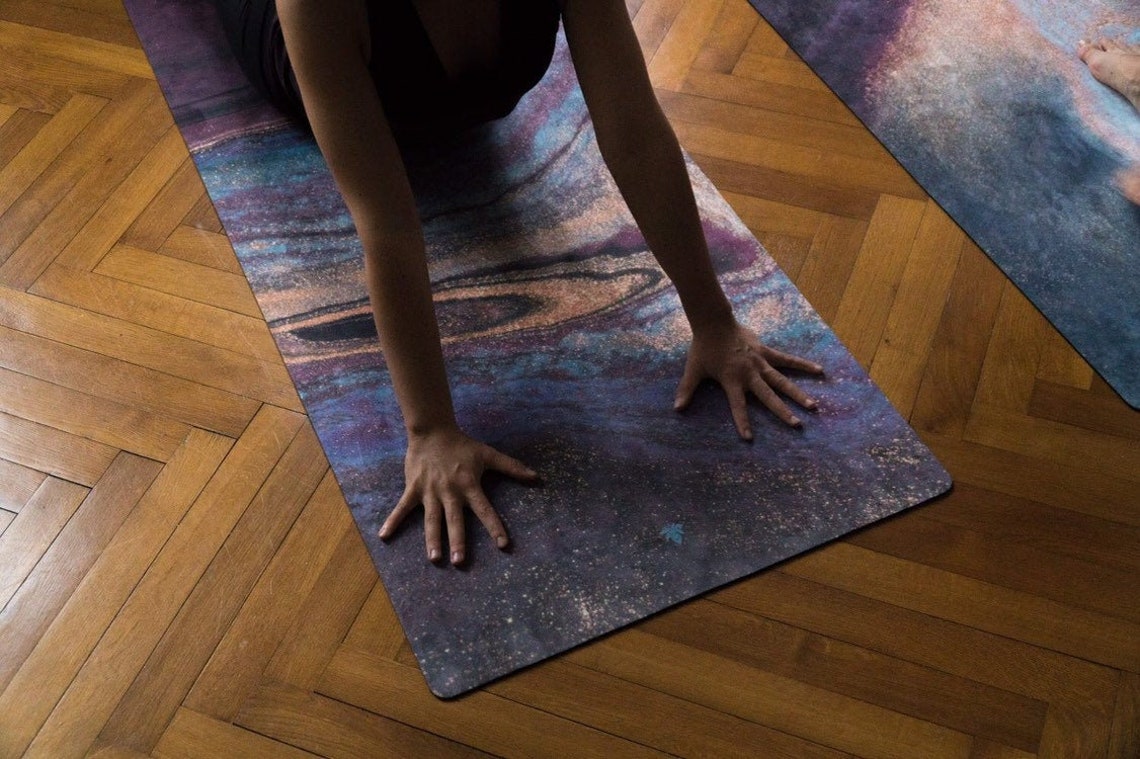 Mala HYBRID yoga mat Space Oddity Etsy
