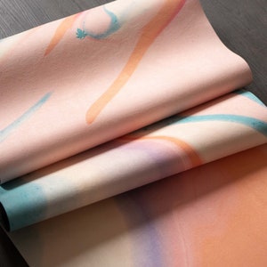 Mala HYBRID yoga mat &quot;Apricot Ink&quot;