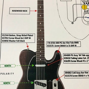 FENDER George Harrison Rosewood TELECASTER Poster 11X17 Reference ...