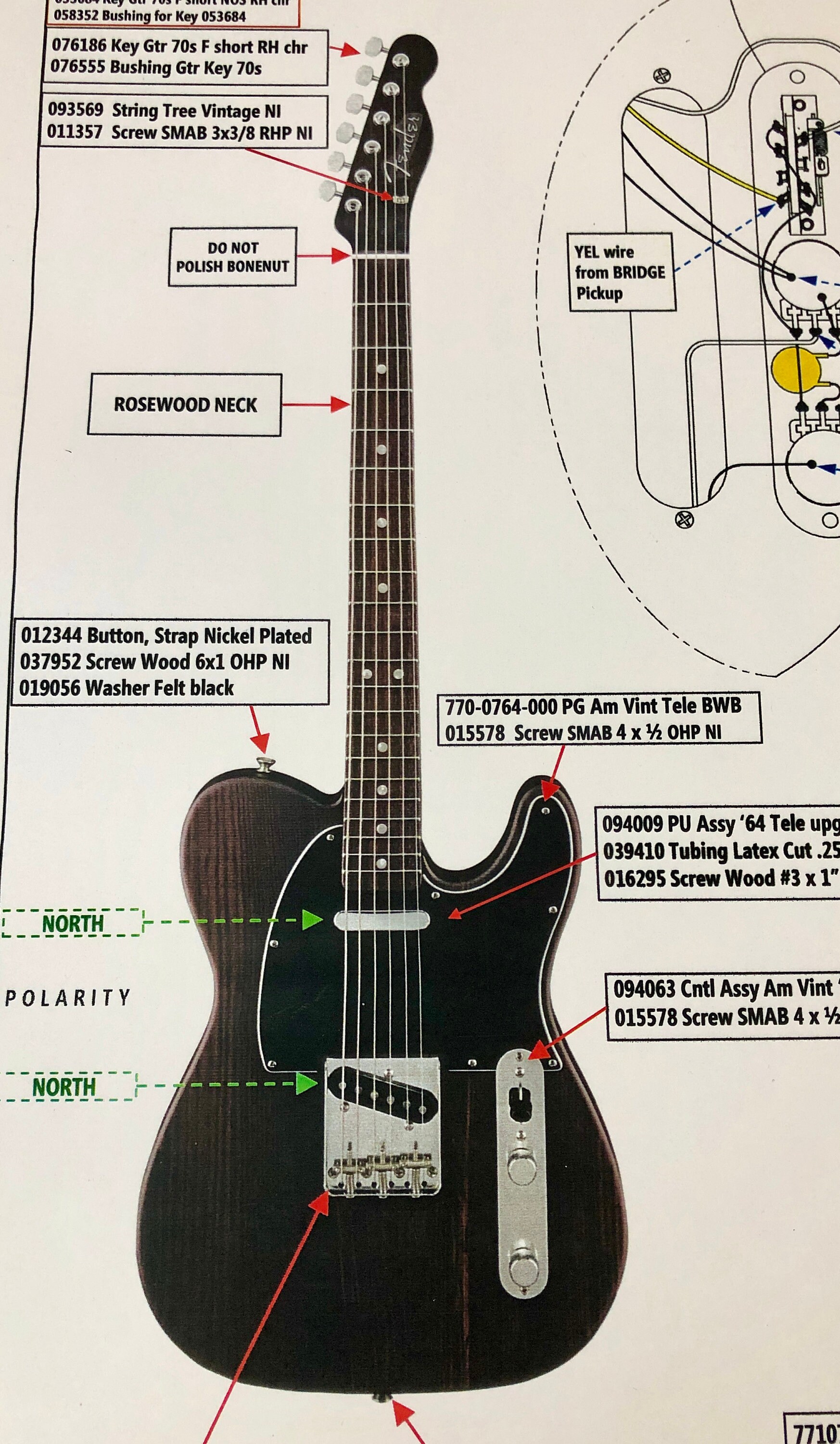 FENDER George Harrison Rosewood TELECASTER Poster 11X17 Reference ...