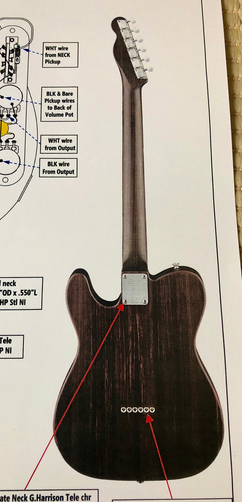 FENDER George Harrison Rosewood TELECASTER Poster 11X17 Reference ...
