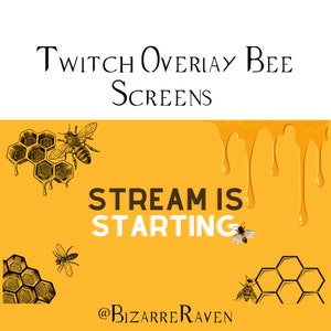 Twitch Animated Bee Layover Honey Comb with Game Overlay Twitch Overlay