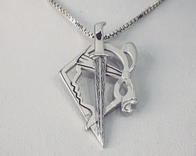 Featured listing image: Stylized Corsican dagger pendant