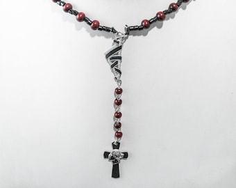 CORSICA rosary in 925 silver & pearls