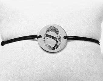 bracelet ou pendentif Motif Argent 925 empreinte tête de maure