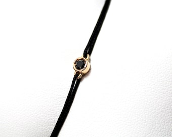 Black Diamond and Rose Gold Bracelet