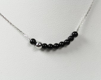 Onyx Pearls White Gold Collar